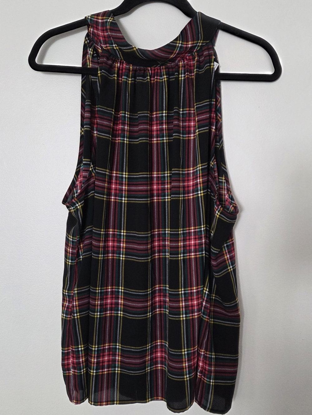 J. Crew Plaid Shirt with Red, Green & Yellow Stripes